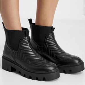 Gucci Black Quilted Ankle Booties